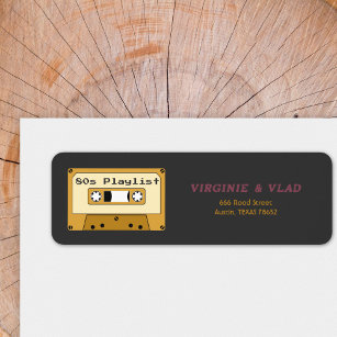 Cassette Tape Return address label