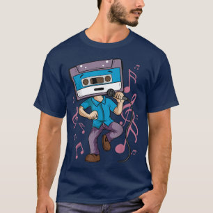 Cassette Tape Singing Retro Radio 70's 80's 90's M T-Shirt