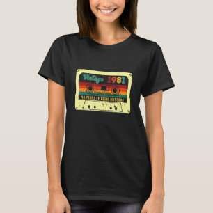 Cassette Tape Vintage 1981 40th Birthday 40 Years T-Shirt