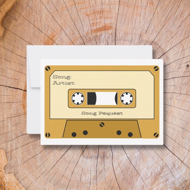 Cassette Tape Wedding Song Request Insert Card (Cassette Tape Wedding Song Request Insert Card)