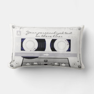 Cassette tape - white - lumbar cushion