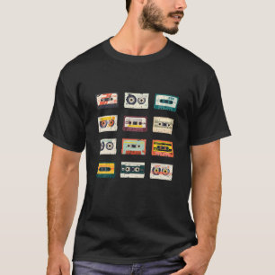 Cassette Tapes Mixtapes 1980S Radio Music Graphic T-Shirt