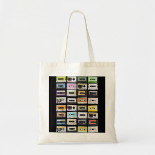 Cassette Tapes Mixtapes 1980s Radio Music Graphic  Tote Bag