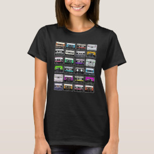 Cassette Tapes Mixtapes Radio Music Boom Box Dance T-Shirt