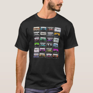 Cassette Tapes Mixtapes Radio Music Boom Box Dance T-Shirt