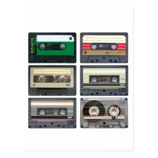 Cassette Tapes Postcard
