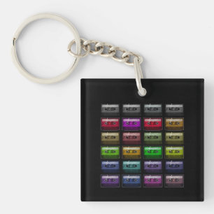 CASSETTE TAPES RETRO MUSIC LOVER KEY RING