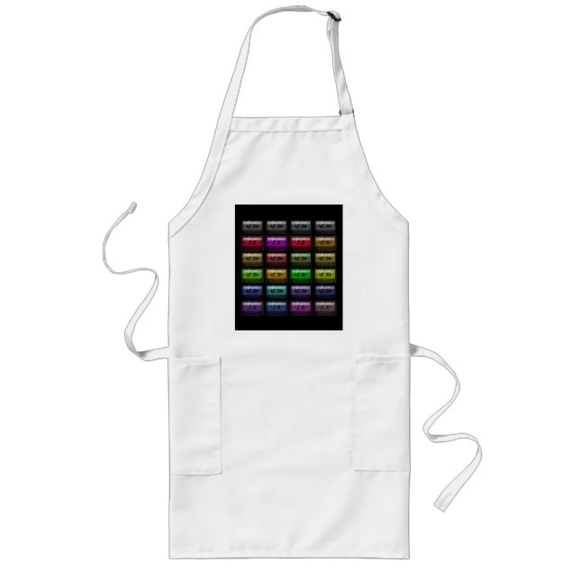 CASSETTE TAPES RETRO MUSIC LOVER LONG APRON (Front)