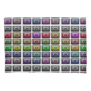 CASSETTE TAPES RETRO MUSIC LOVER  PILLOWCASE
