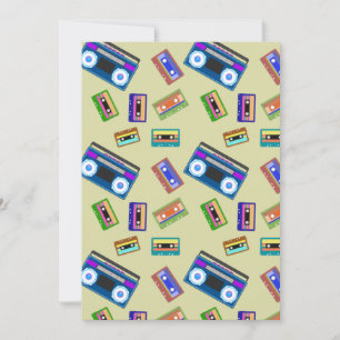 Cassette Tapes Vintage Lover Retro Old Records Thank You Card
