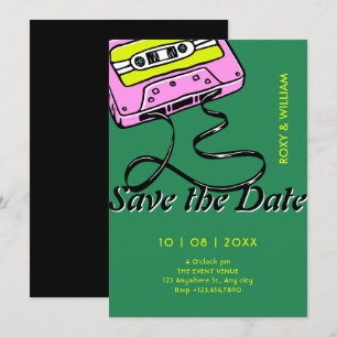 Cassette wedding  save the date