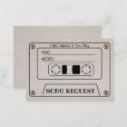 Cassette Wedding Song Request Elegant Linen Insert
