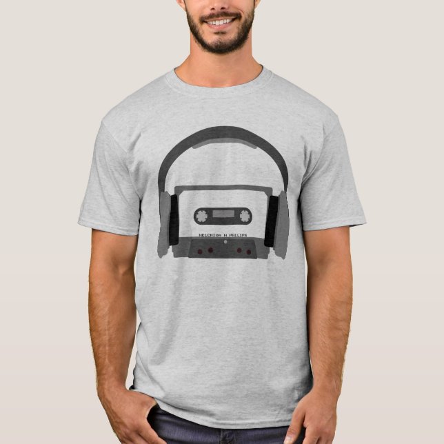 Cassette with Headphones T-Shirt (Front)