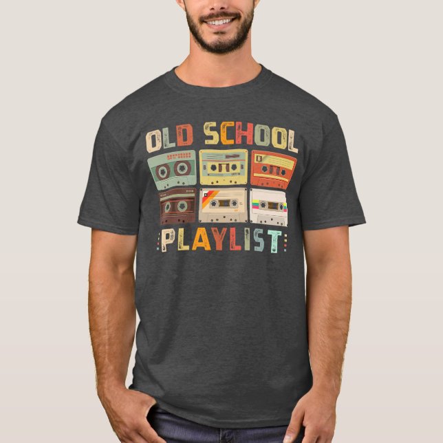 Cassetteape Music 80s Retro Old School Playlist re T-Shirt (Front)