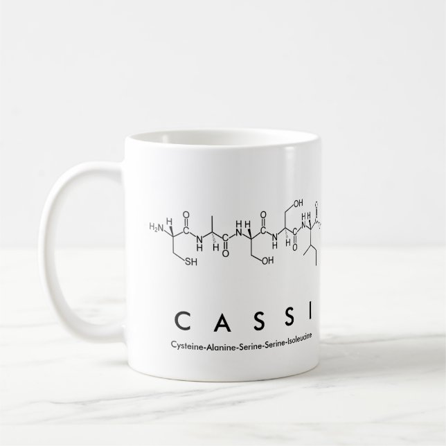 Cassi peptide name mug (Left)