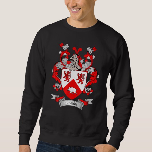 Cassidy Coat Of Arms Cassidy Surname Family Crest Sweatshirt (Front)