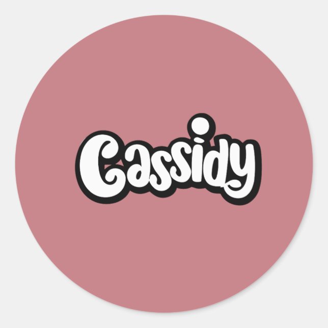 Cassidy Name Stickers (Front)