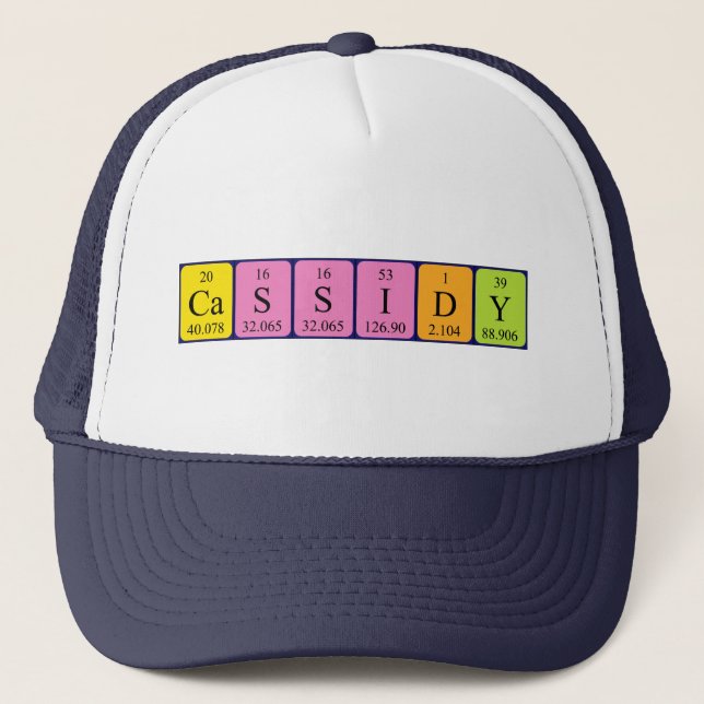 Cassidy periodic table name hat (Front)