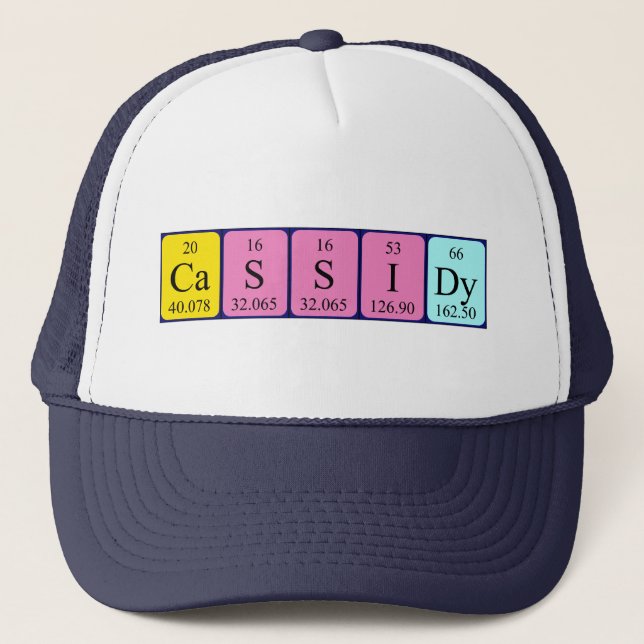 Cassidy periodic table name hat (Front)