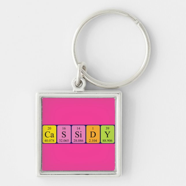 Cassidy periodic table name keyring (Front)