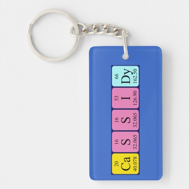 Cassidy periodic table name keyring (Front)