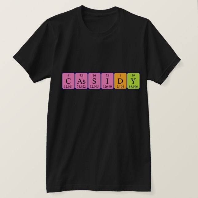 Cassidy periodic table name shirt (Design Front)