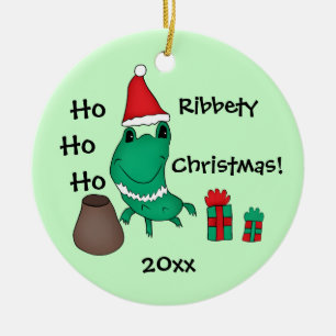 Cassie's cute Christmas frog Ceramic Tree Decoration