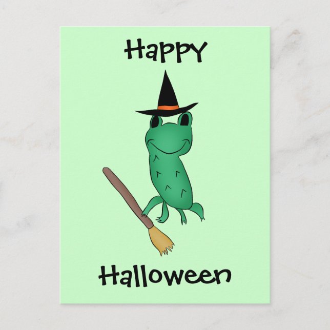 Cassie's Halloween Frog Postcard (Front)