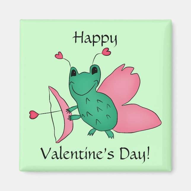 Cassie's Valentine's Day frog fairy Magnet (Front)