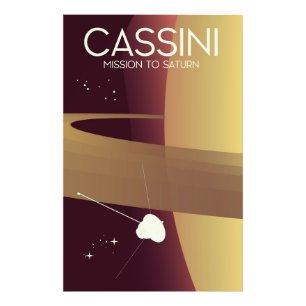 Cassini Mission to Saturn Photo Print