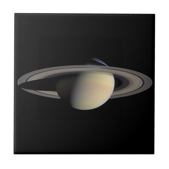 Cassini Photo of Saturn in October, 2004 Ceramic Tile (Front)