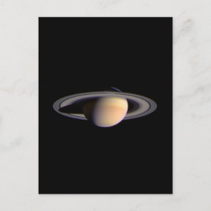 Cassini View of Saturn Space NASA Postcard