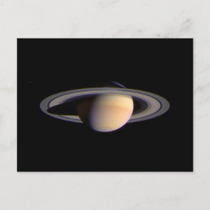 Cassini View of Saturn Space NASA Postcard