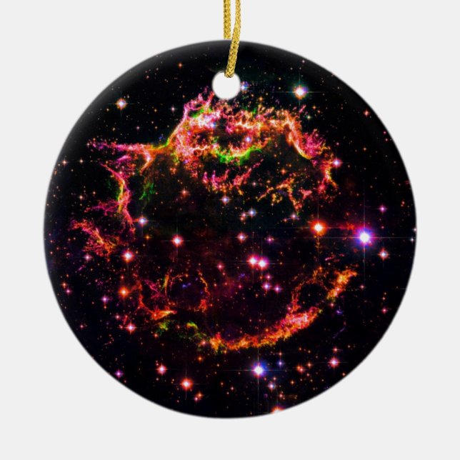 Cassiopeia A Nebula Supernova Remnant Space Photo Ceramic Ornament (Front)