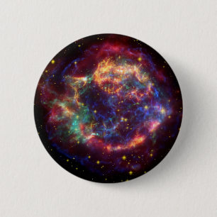 Cassiopeia Galaxy Supernova remnant 6 Cm Round Badge