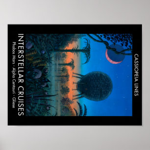 Cassiopeia Lines Interstellar Cruises Poster