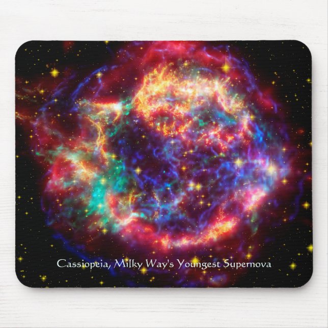 Cassiopeia, Milky Ways Youngest Supernova Mouse Pad (Front)