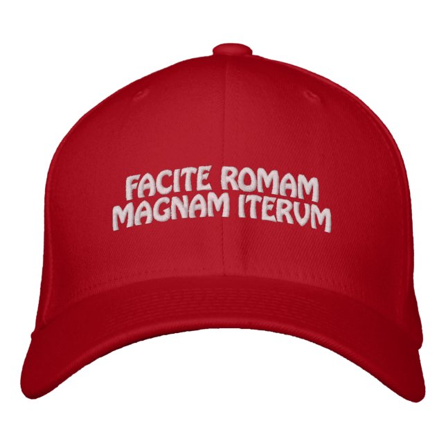 CASSIS "FACITE ROMAM MAGNAM ITERVM" EMBROIDERED HAT (Front)