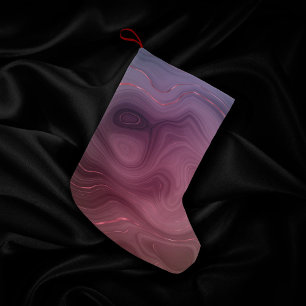 Cassis Strata Moody Pink and Purple Luxe Agate Small Christmas Stocking