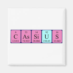 Cassius periodic table name magnet