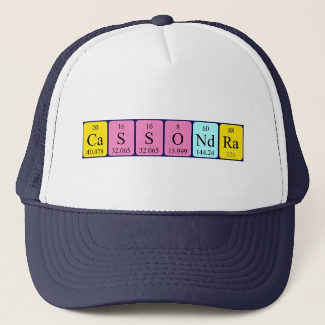 Cassondra periodic table name hat (Front)