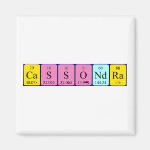 Cassondra periodic table name magnet