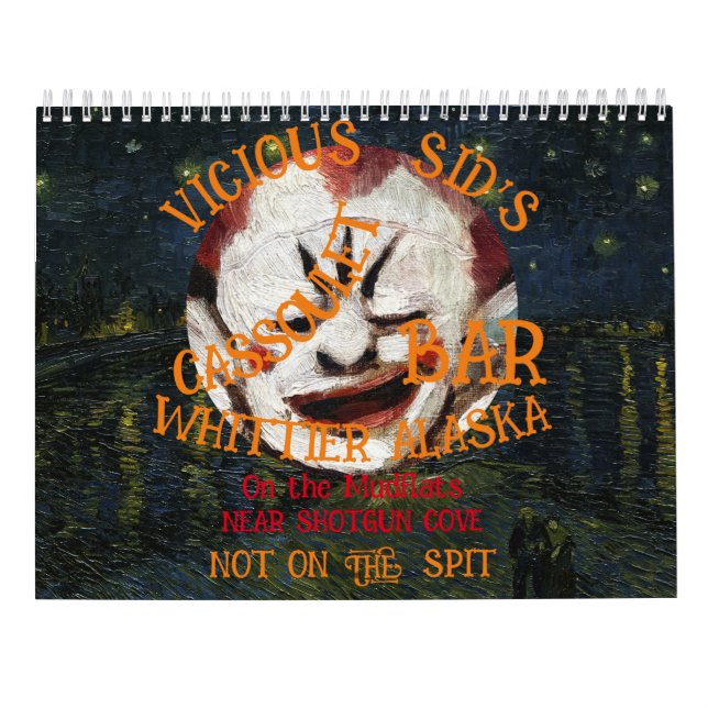 Cassoulet Cadaver Gin Martini Jesus Messiah Bar VA Calendar (Back)