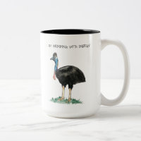 Cassowary Affirmations Two-Tone Coffee Mug