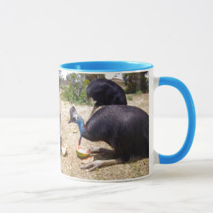 Cassowary Bird Eating Melons, Mug
