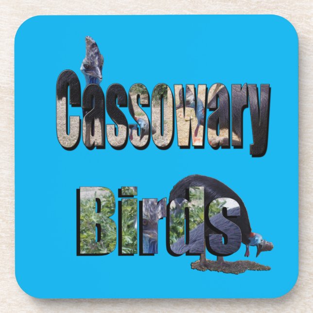 Cassowary Birds Picture Logo,  Coaster (Front)