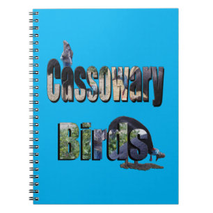 Cassowary Birds Picture Logo, Notebook