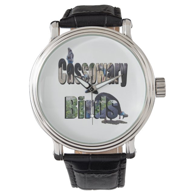 Cassowary Birds Picture Logo With Cassowarys, Watch (Front)