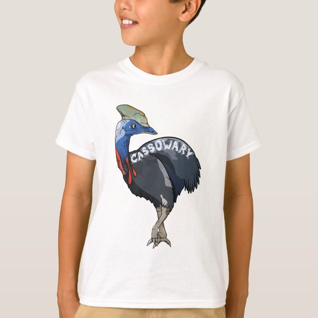 cassowary coloured woth text T-Shirt (Front)