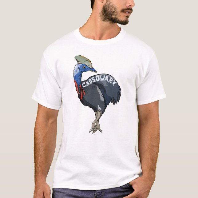 cassowary coloured woth text T-Shirt (Front)